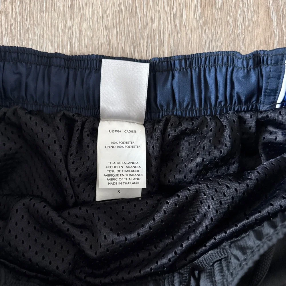 VTG Nike Swim Trunks Black Blue Colorblock Mesh Lined Board Shorts Mens Small